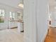 Bright kitchen with white cabinets, butcher block countertops, and a center island at 1628 Park Dr, Raleigh, NC 27605