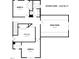 Second floor floor plan featuring three bedrooms, an office, a bonus room, and a bathroom at 169 Tigris Ct, Zebulon, NC 27597