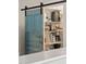 Pantry with vintage blue barn door at 202 High St, Carrboro, NC 27510