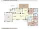 Floor plan of a home featuring multiple bedrooms, a living room, dining room and a two-car garage at 21 Wedgewood Rd, Chapel Hill, NC 27514