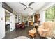 Inviting office space featuring hardwood floors, comfortable seating and built in cabinetry at 21 Wedgewood Rd, Chapel Hill, NC 27514