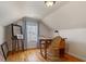 Cozy office with a wooden desk, stylish chair, and natural light from the window at 3120 A Timberlyne Dr, Mebane, NC 27302