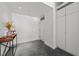 Modern entryway with polished concrete floors and a stylish console table at 319 Fayetteville St # 207, Raleigh, NC 27601
