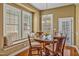 Charming eat-in area with a glass table, a window seat, and lots of natural light at 4 Teahouse Ct, Durham, NC 27707