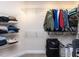 Walk-in closet with wire shelving providing ample storage space for clothing and accessories at 543 Chatham Forest Dr, Pittsboro, NC 27312