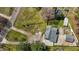 Picturesque aerial view capturing the home's layout and surrounding landscape from an elevated perspective at 5437 Grasshopper Rd, Raleigh, NC 27610