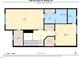 Second floor floorplan features the main bedroom, a second bedroom, closets, laundry, and two bathrooms at 5569 Sea Daisy Dr, Raleigh, NC 27606
