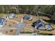 Aerial view of the homes in the community showing the large lots and mature trees at 6108 Norwood Place Ct, Raleigh, NC 27613