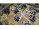 Residential area showing homes with pools and manicured lawns, perfect for outdoor living at 6108 Norwood Place Ct, Raleigh, NC 27613
