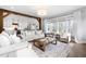 Spacious living room with hardwood floors, neutral decor, and tons of natural light from many large windows at 6108 Norwood Place Ct, Raleigh, NC 27613