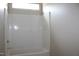 White bathtub and shower combination ready for finishing at 65 Stream View Way, Spring Hope, NC 27882