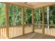 Relaxing screened in porch overlooking a lush backyard at 65 Stream View Way, Spring Hope, NC 27882