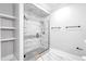 Elegant bathroom showcasing a glass-enclosed shower with sleek tile and a decorative shower head at 692 Port Dr, Henderson, NC 27537