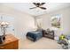 Charming bedroom with a single bed, a window view, and plenty of room for toys and books at 706 Oldwyck Dr, Fuquay Varina, NC 27526
