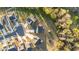 An aerial view of a home nestled in a cul-de-sac of a well-maintained neighborhood at 75 Red Crabapple Ct, Clayton, NC 27520