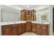 Bathroom with double vanity, ample counter space, and lots of storage at 8215 Cushing St, Raleigh, NC 27613