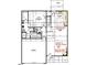 First floor plan showcasing the layout of the main bedroom, kitchen, living room, and garage at 95 Tigris Ct, Zebulon, NC 27597