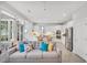 Inviting living area with comfortable seating, seamless access to a well-equipped kitchen with white cabinets at 10 E Madison, Pittsboro, NC 27312