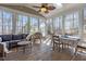 Open sunroom featuring a dining area and seating space with outdoor views at 101 Barriedale Cir, Cary, NC 27519