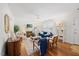 Bright living room with a fireplace, hardwood floors, and stylish decor at 1052 Mills Street, Raleigh, NC 27608