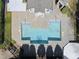Overhead view of the community pool, highlighting its size and layout at 1121 Parkridge Ln # 207, Raleigh, NC 27605