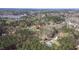 Aerial view of the home's location and neighborhood surrounded by woods and a lake nearby at 133 Mohawk Dr, Louisburg, NC 27549