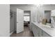 The primary bathroom has a double sink vanity, and a walk-in shower at 1805 Kauri Cliffs Dr, Fuquay Varina, NC 27526