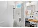 Modern bathroom with a glass-enclosed shower, stylish sink, and contemporary fixtures at 2330 Glascock St, Raleigh, NC 27610