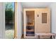 Private sauna room with wooden accents, glass door, and a serene view of the outdoors at 2330 Glascock St, Raleigh, NC 27610