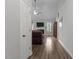 Spacious living room with soaring ceilings, modern flooring, and cozy fireplace at 240 Northview Dr, Middlesex, NC 27557