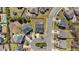 Aerial view showing property lines, street, and surrounding neighborhood at 2914 Lake James Dr, Fuquay Varina, NC 27526
