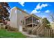 Beautiful two-story home with a screened porch, stairs, and landscaped backyard at 3308 Forest Mill Cir, Raleigh, NC 27616