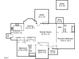 Detailed floor plan of the house shows the layout of the rooms, dimensions and the deck and shed locations at 5508 Lake Garden Ct, Raleigh, NC 27610