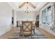 Dining room with coffered ceiling and decorative rug at 83 Inspiration Way, Fuquay Varina, NC 27526