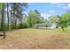 Expansive backyard with mature trees surrounding the property, providing a private and serene environment at 911 Williams Rd, Raleigh, NC 27610