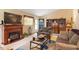 Inviting living room boasts a fireplace and stylish decor at 911 Williams Rd, Raleigh, NC 27610