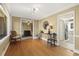 Spacious living room with hardwood floors and decorative trim at 105 Blanchard St, Fuquay Varina, NC 27526