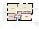 Detailed first floor plan showcasing the kitchen, living room, bathroom, and bedroom layouts at 10836 Connally Ln, Raleigh, NC 27614