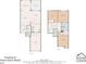 Detailed floor plan showcasing the layout of the home's upper and lower levels and room placements at 11003 Louson Pl, Raleigh, NC 27614