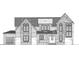 Detailed black-and-white blueprint showcases the home's elevation and dimensions at 170 Cherry Bark Dr, Youngsville, NC 27596