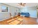 Bright living room features hardwood floors, fresh paint, and plenty of natural light at 1805 Lawrence Rd, Hillsborough, NC 27278
