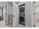 Convenient laundry area features a stacked washer and dryer unit for efficient space-saving at 20 W Park Ln, Sanford, NC 27332