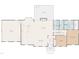 Detailed floor plan of the home's first floor features a kitchen, bedrooms, living room, and a garage at 209 Ashmore Ln, Rocky Mount, NC 27804
