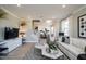 Inviting living room showcasing modern décor and an open layout into the dining area at 2469 Englemann Dr # 366, New Hill, NC 27562