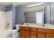 Traditional bathroom with a double sink vanity and shower-tub combo at 2608 Broad Oaks Pl, Raleigh, NC 27603