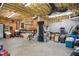 Spacious garage with plenty of room for storage, equipment, and home supplies with room to park at 2613 Forest Lake Ct, Wake Forest, NC 27587