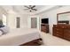 Large main bedroom with carpet and view into bathroom at 2900 London Bell Dr, Raleigh, NC 27614