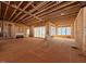 Unfinished living room showcases an open-concept design with sliding glass doors to provide natural light at 2957 Wexford Pond Way, Wake Forest, NC 27587