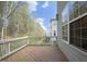 View from wooden deck, shows nature and the surrounding landscape at 335 Bridgegate Dr, Cary, NC 27519