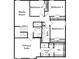 Second floor plan showing bedrooms, bathrooms, laundry and media room at 41 Alderman Ct # 2, Dunn, NC 28334